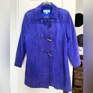 Genuine Suede Coat in Cobalt Blue 💙 Medium